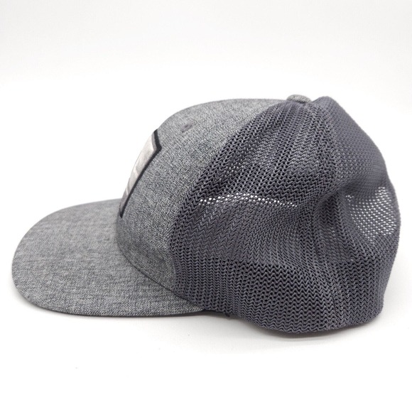 Cinch Western Snapback Trucker Mesh Elk Patch Hat Adjustable Gray Baseball Cap - Picture 3 of 8